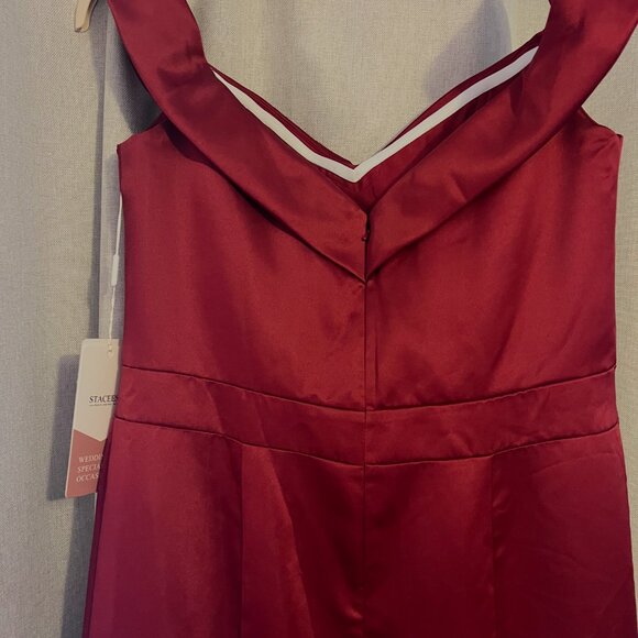 Burgundy Bridesmaid Dress - Picture 5 of 7